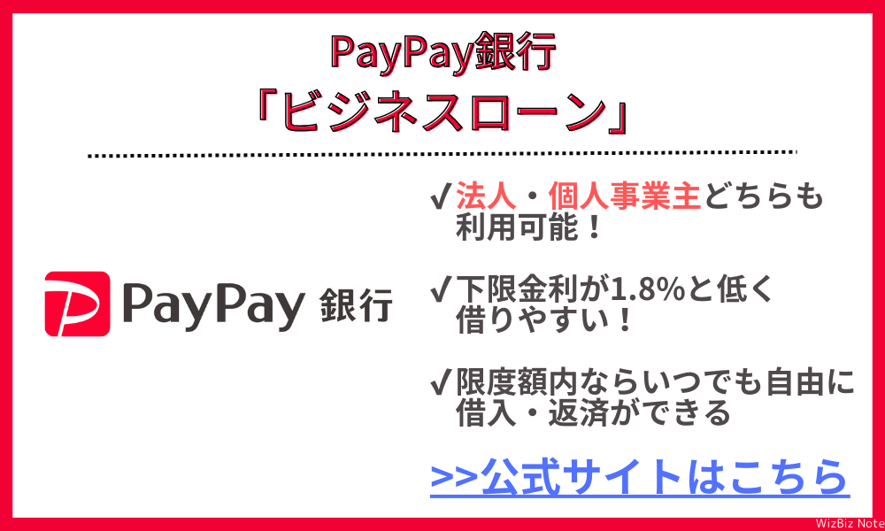 PayPay銀行「ビジネスローン」
