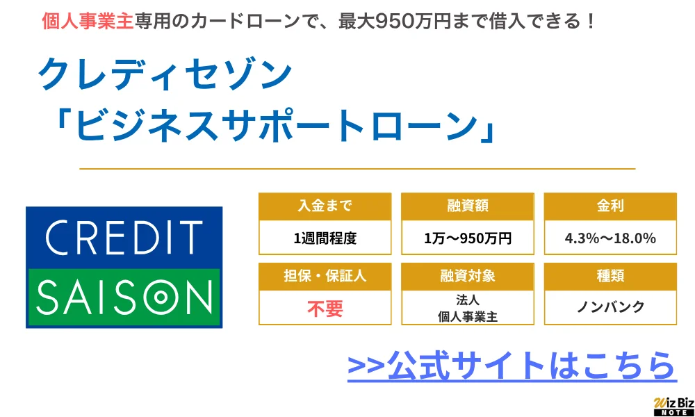 クレディセゾンビジネスサポートローン