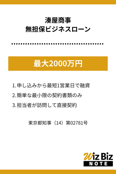 湊屋商事「無担保ビジネスローン」