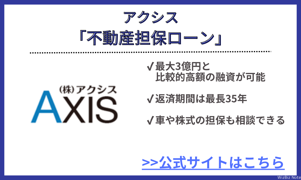 アクシス「不動産担保ローン」