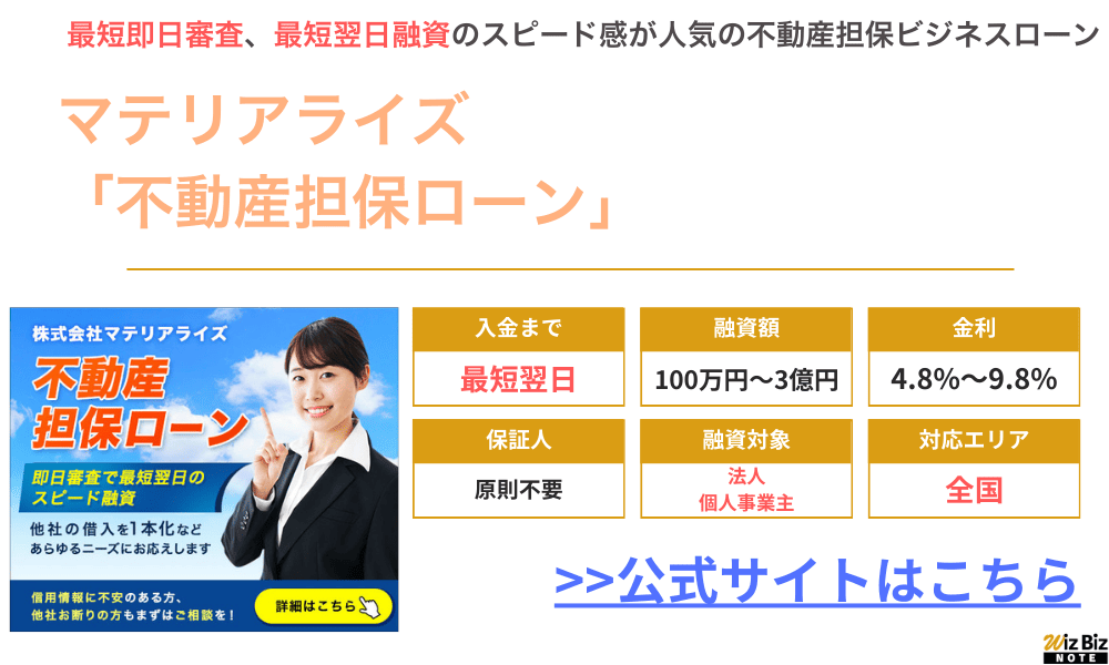 マテリアライズ「不動産担保ローン」