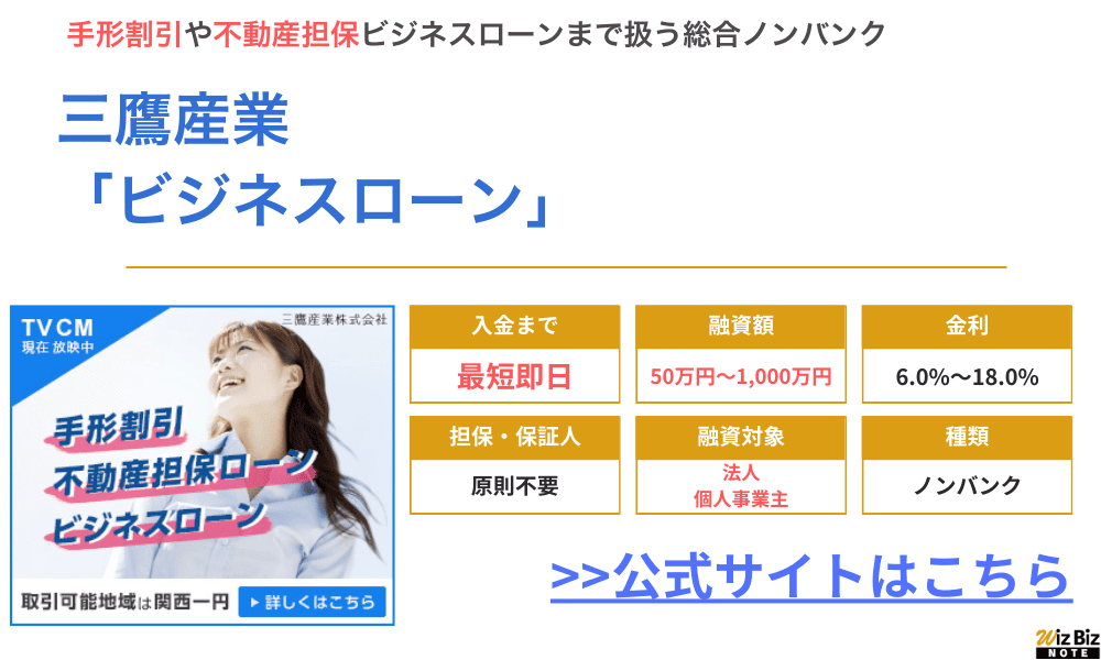三鷹産業「ビジネスローン」