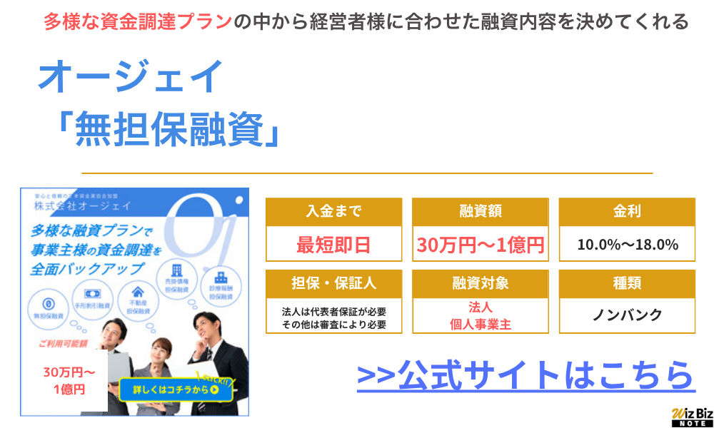 オージェイ ビジネスローン